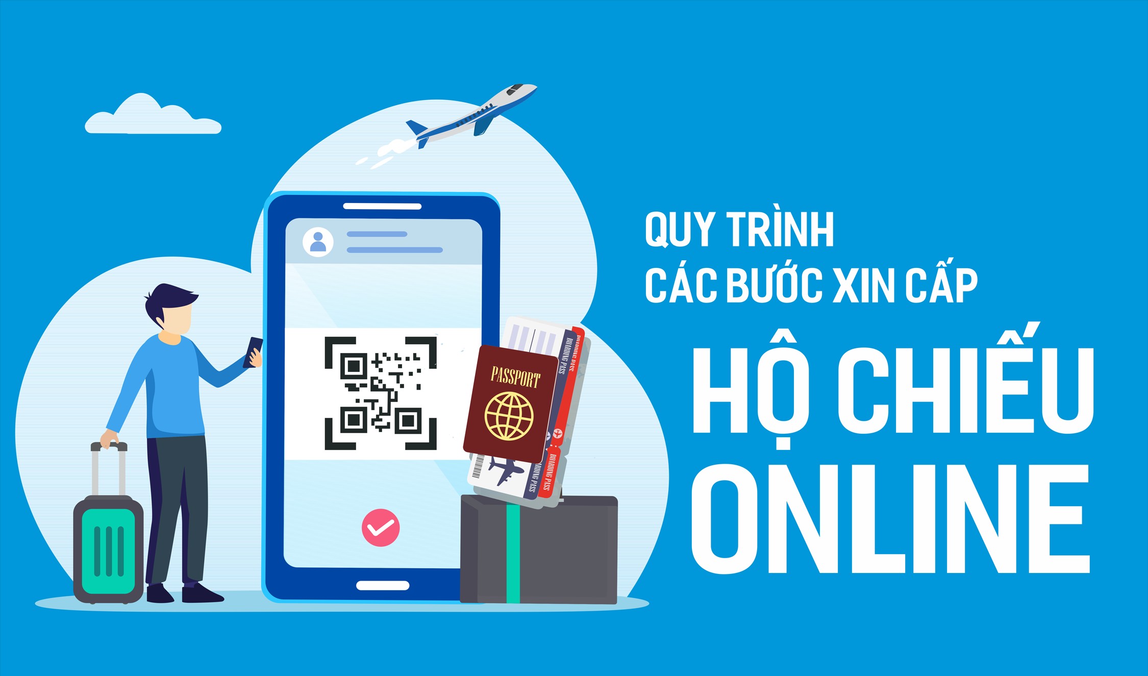 Infographic: Quy trình các bước xin cấp hộ chiếu online