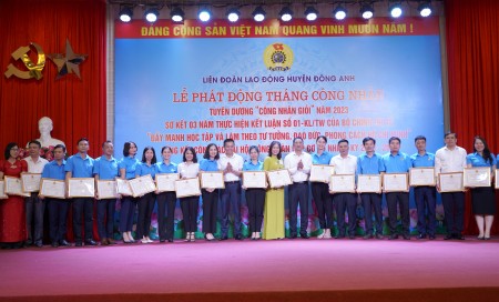 Tuyên dương 50 “Công nhân giỏi” huyện Đông Anh năm 2023