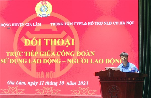 Gia Lâm: Đối thoại giữa Công đoàn, người sử dụng lao động với công nhân, viên chức, lao động