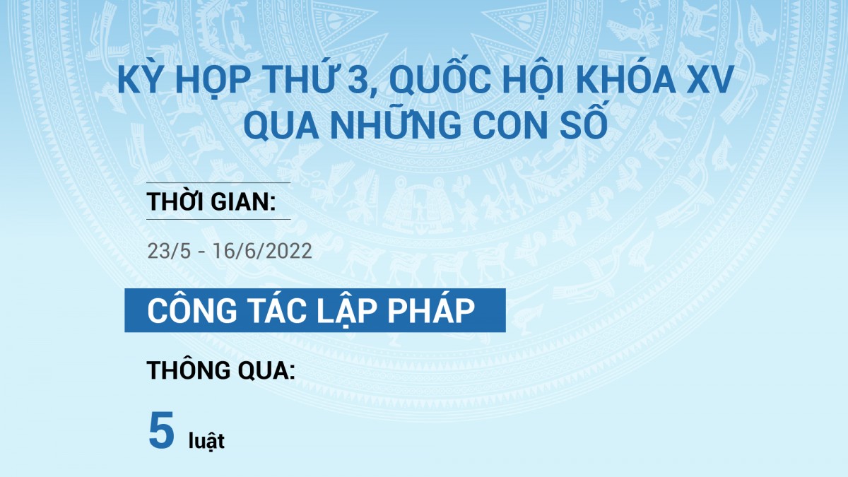 Kỳ họp lần 3, Quốc hội khóa XV qua những con số