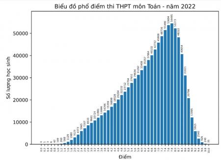 Bộ GD&ĐT công bố phổ điểm các môn thi tốt nghiệp THPT 2022